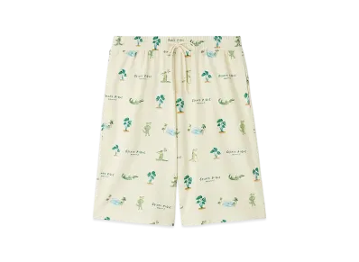 GELATO PIQUE Homme Cool Touch Sensation Crocodile Pattern Printed Shorts "Ivory"