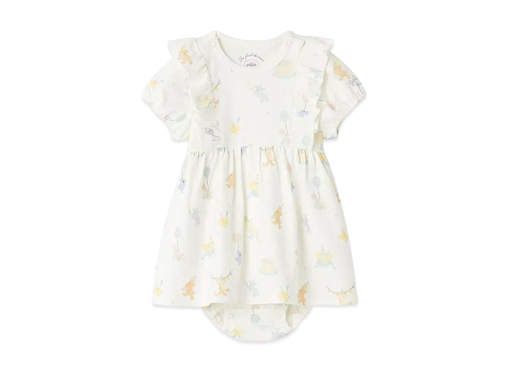 GELATO PIQUE Baby Anniversary Pattern Romper "Off White"