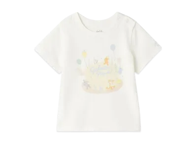 GELATO PIQUE Baby Anniversary Pattern T-Shirt "Off White"