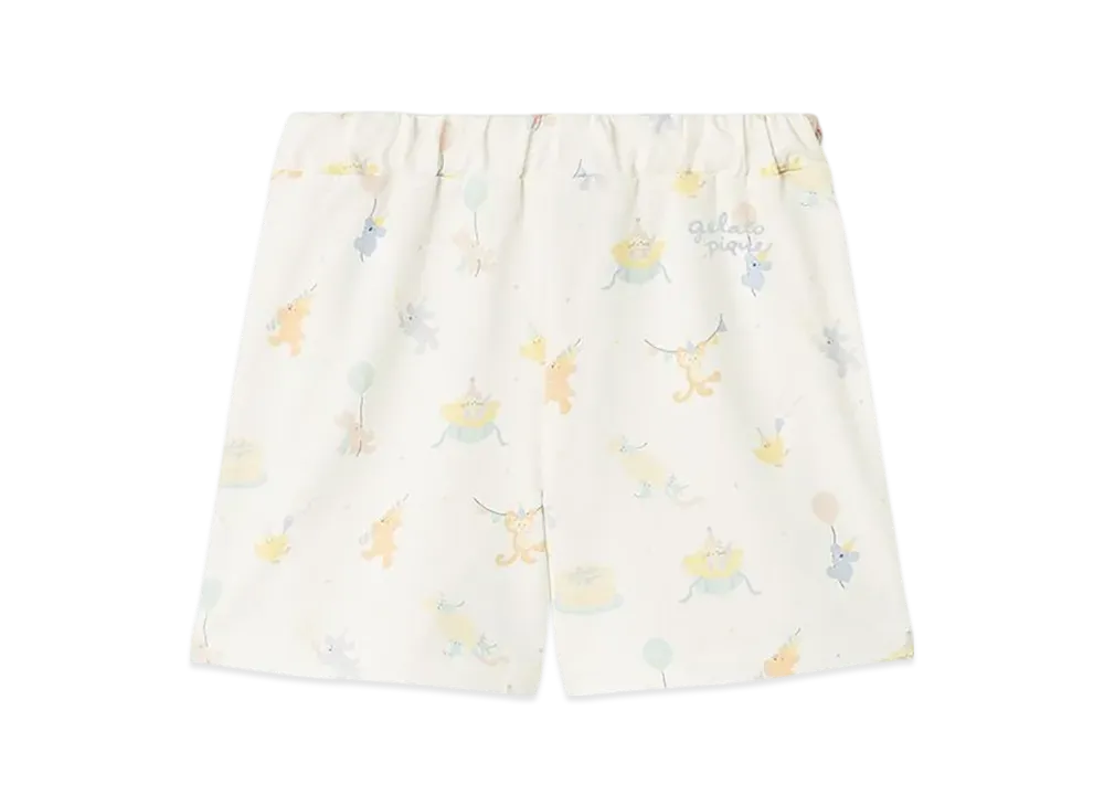 GELATO PIQUE Kids Anniversary Pattern Shorts "Off White"