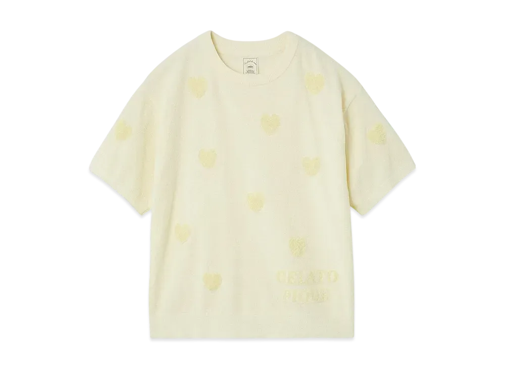 GELATO PIQUE Heart Jacquard Pullover "Yellow"