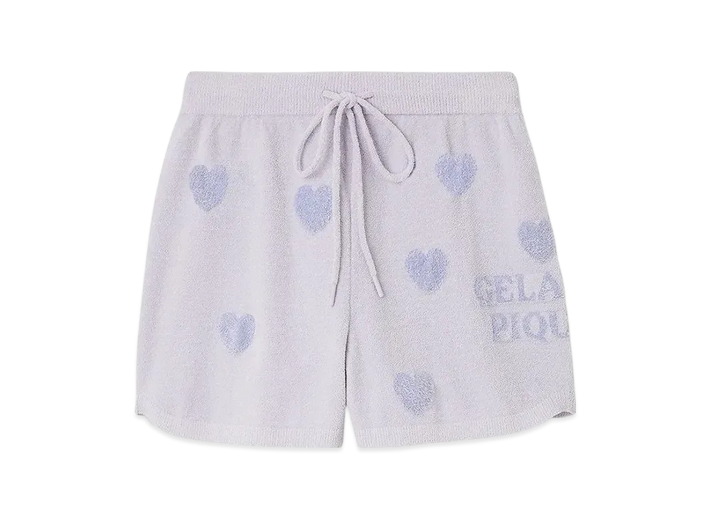 GELATO PIQUE Heart Jacquard Shorts "Purple"