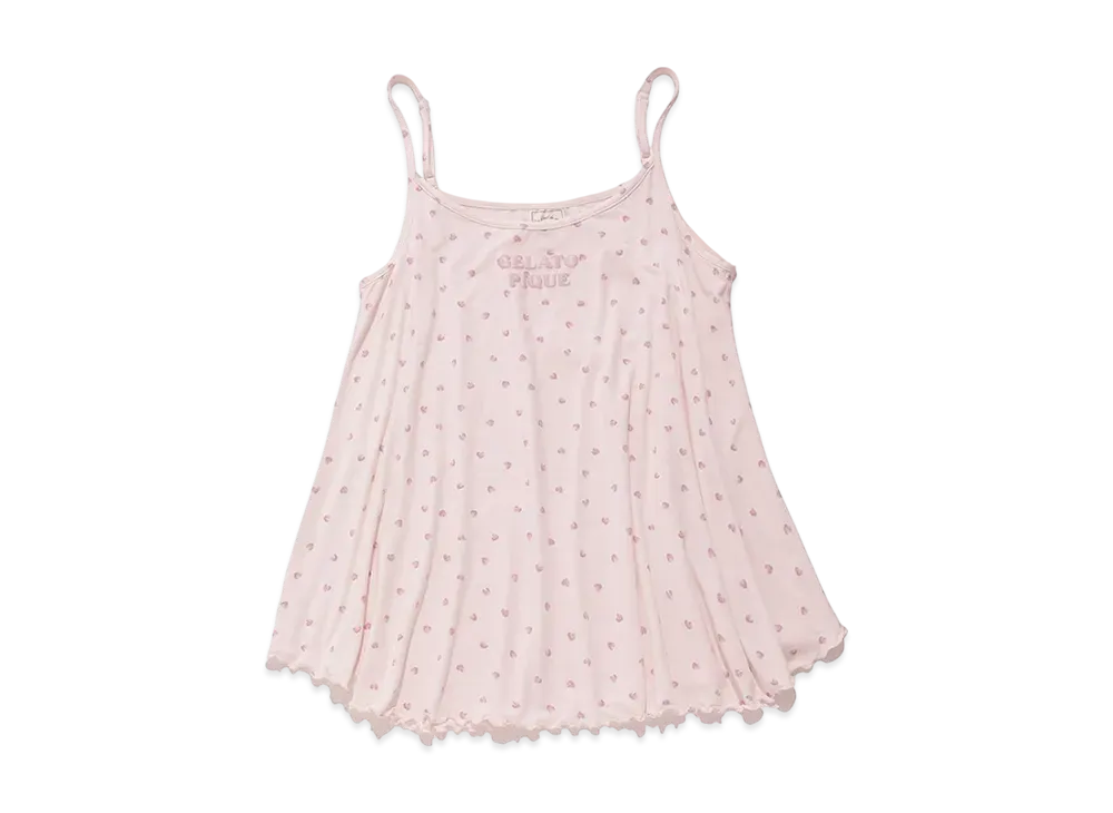 GELATO PIQUE Cool Touch Sensation Heart Pattern Camisole "Pink"