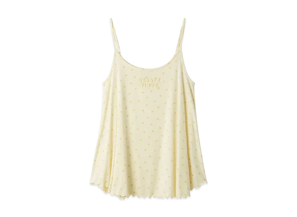 GELATO PIQUE Cool Touch Sensation Heart Pattern Camisole "Yellow"