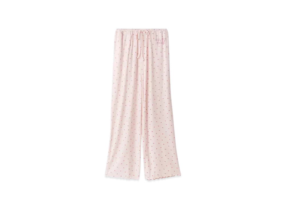 GELATO PIQUE Cool Touch Sensation Heart Pattern Long Pants "Pink"