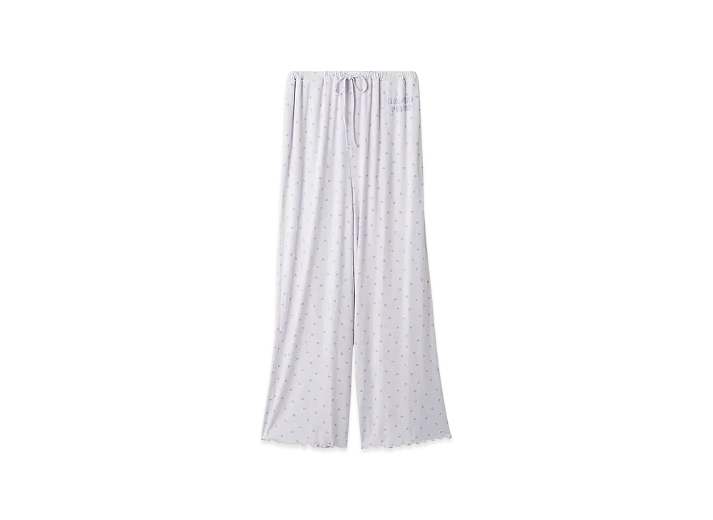 GELATO PIQUE Cool Touch Sensation Heart Pattern Long Pants "Purple"