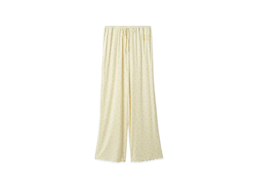 GELATO PIQUE Cool Touch Sensation Heart Pattern Long Pants "Yellow"