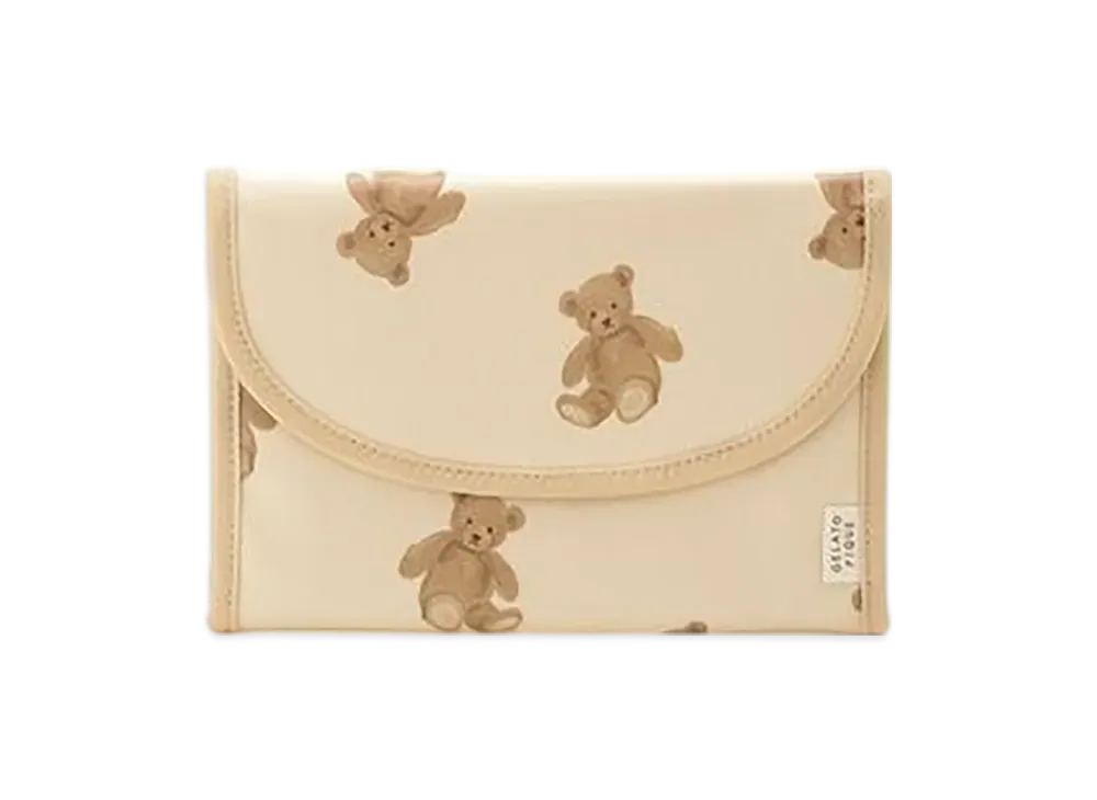 GELATO PIQUE All-Over Pattern Mother & Child Notebook Case S "Beige"