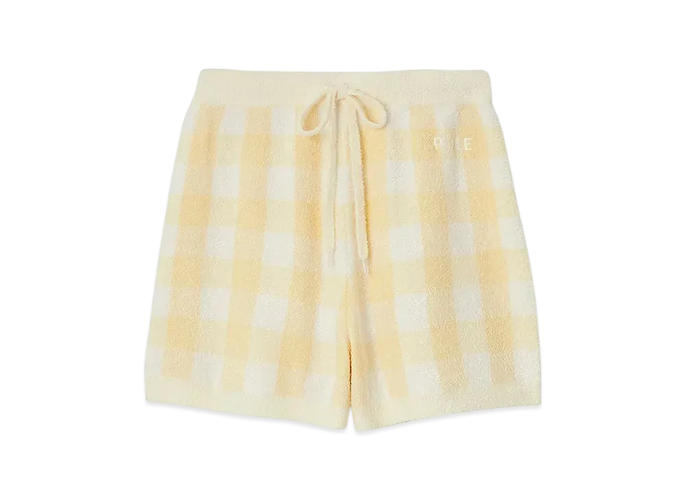 GELATO PIQUE Check Jacquard Shorts "Yellow"