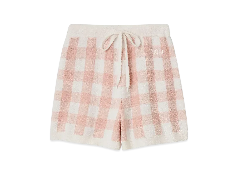 GELATO PIQUE Check Jacquard Shorts "Pink"