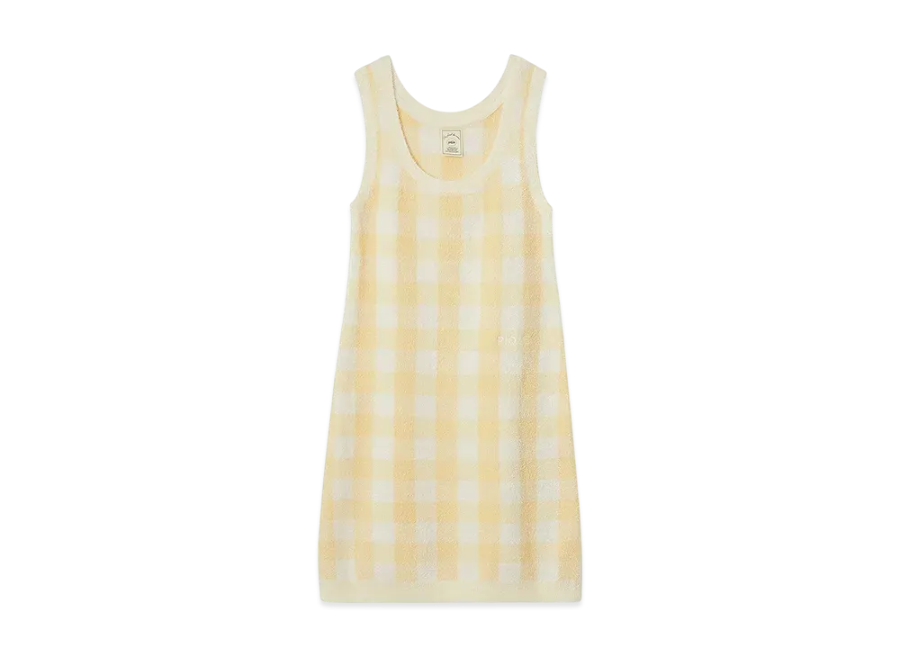 GELATO PIQUE Check Jacquard Dress "Yellow"