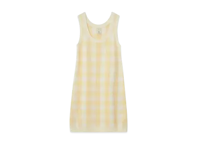 GELATO PIQUE Check Jacquard Dress "Yellow"