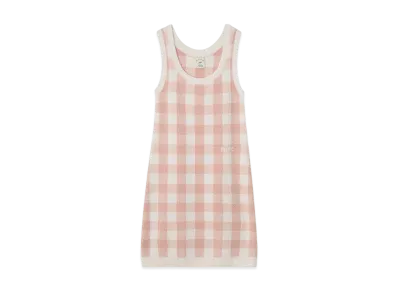 GELATO PIQUE Check Jacquard Dress "Pink"