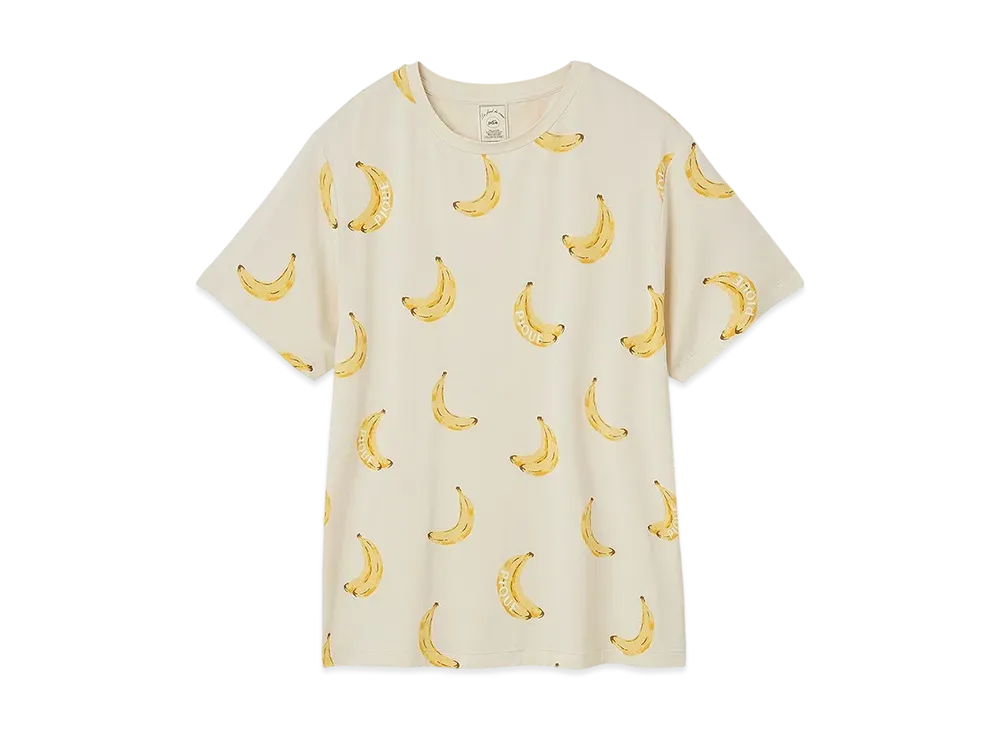 GELATO PIQUE Cool Touch Sensation Fruit Pattern T-Shirt "Yellow"