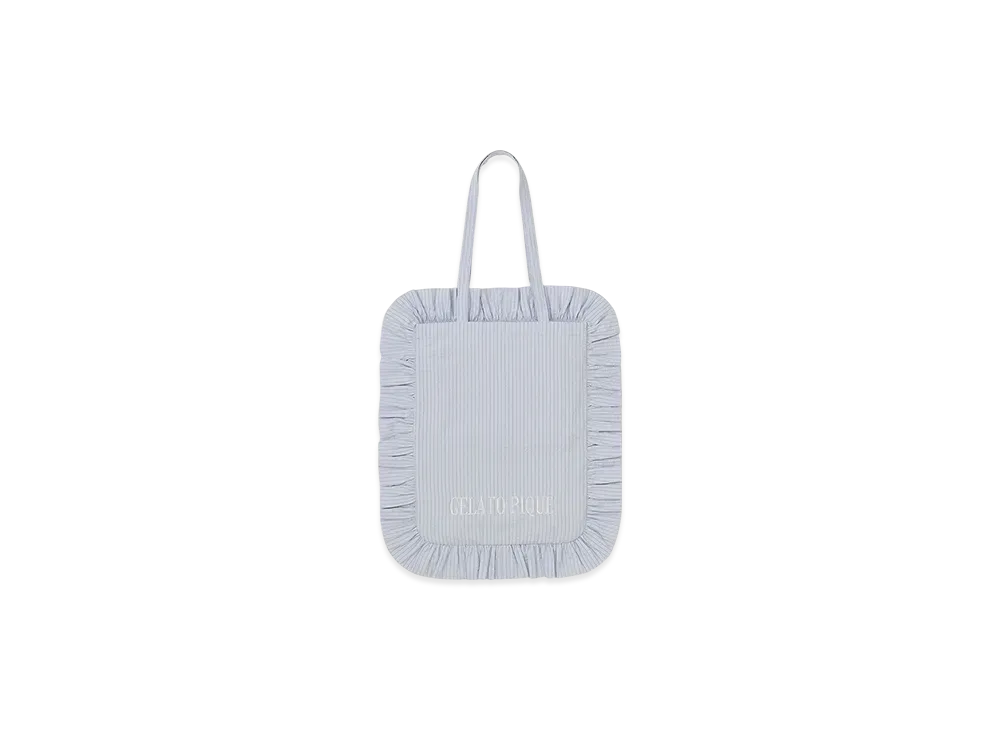 GELATO PIQUE Striped Frill Tote Bag "Blue"