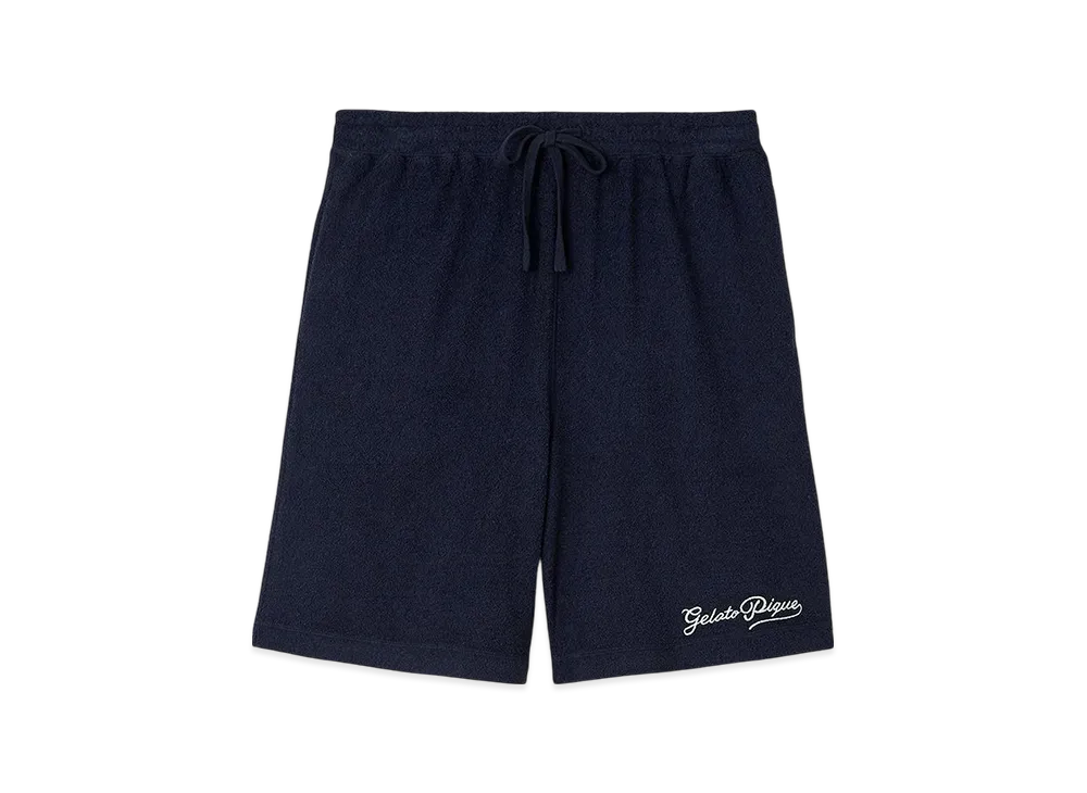 GELATO PIQUE Homme Pile Logo Embroidered Shorts "Navy"