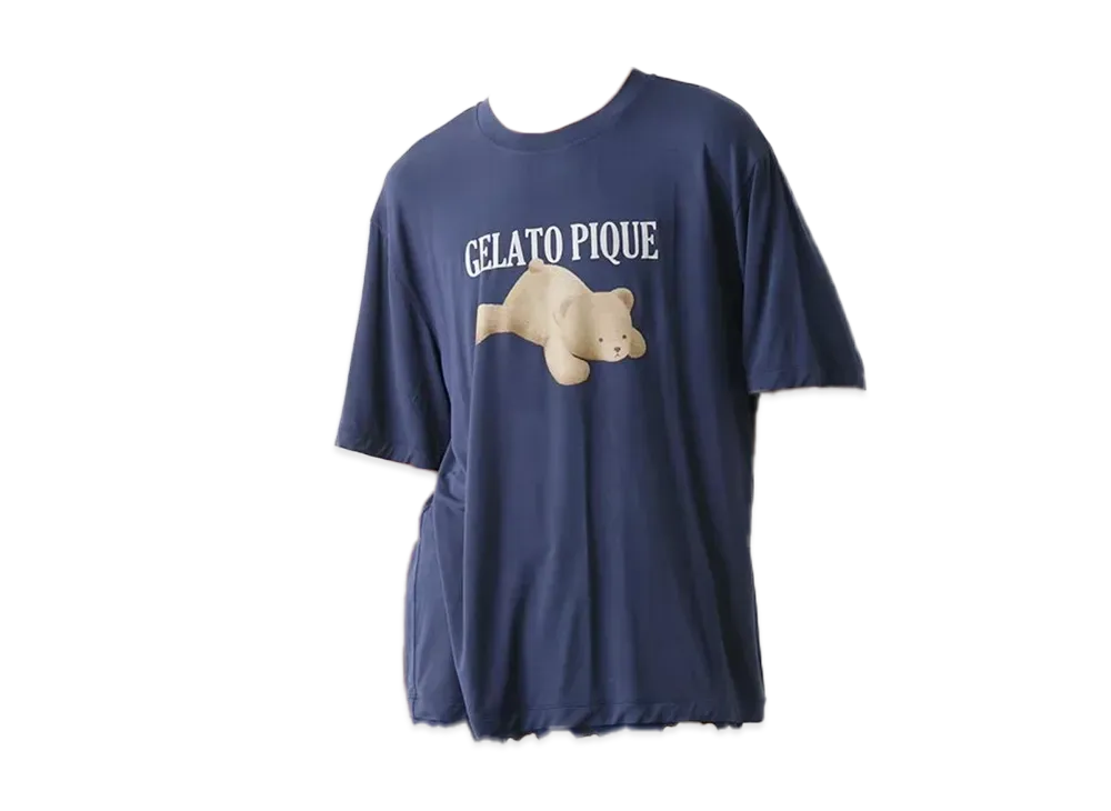 GELATO PIQUE Homme Cool Touch Sensation Cool Rayon Dessert Logo T-Shirt "Blue"