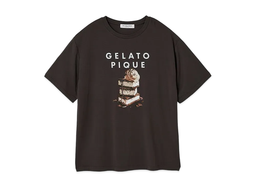 GELATO PIQUE Homme Cool Touch Sensation Cool Rayon Dessert Logo T-Shirt "Charcoal Gray"