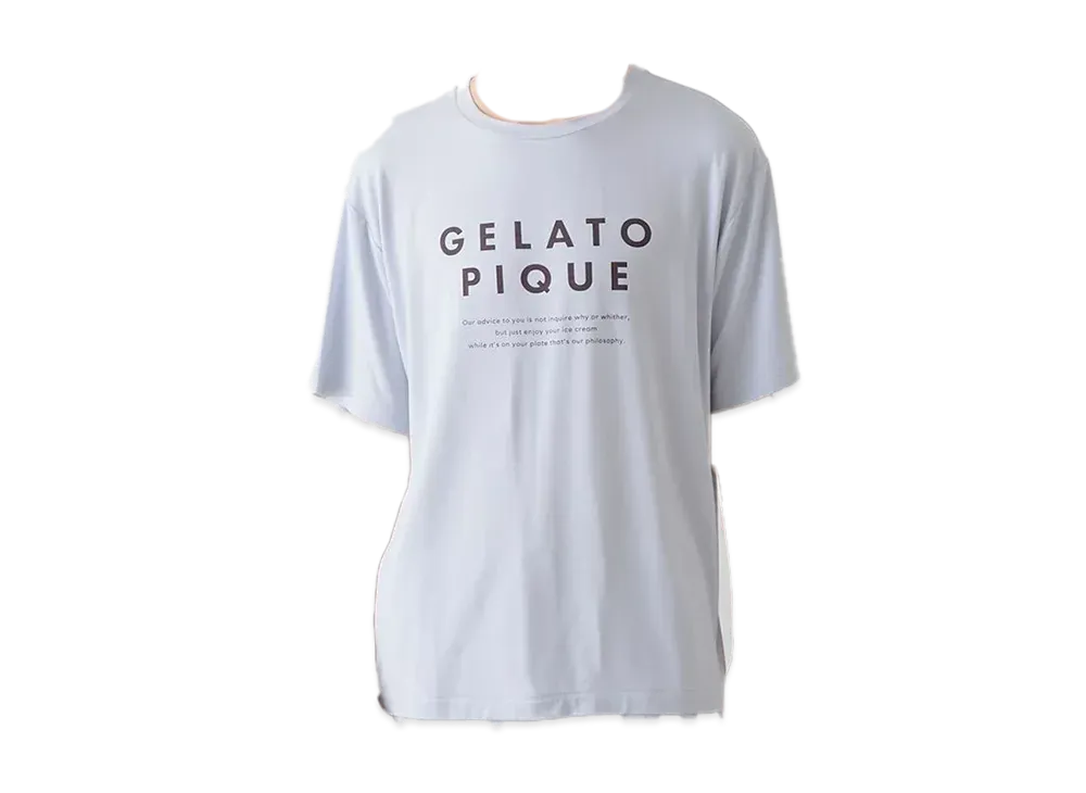 GELATO PIQUE Homme Cool Touch Sensation Cool Rayon Logo T-Shirt "Blue"