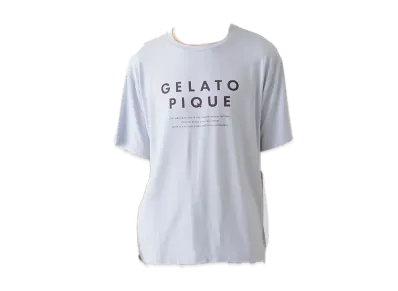 GELATO PIQUE Homme Cool Touch Sensation Cool Rayon Logo T-Shirt "Blue"