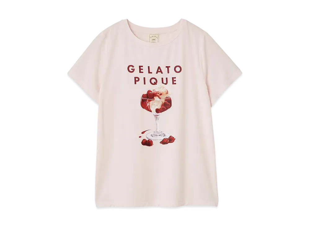 GELATO PIQUE Cool Touch Sensation Cool Rayon Dessert Logo T-Shirt "Pink"
