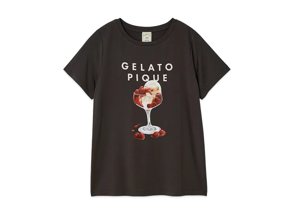 GELATO PIQUE Cool Touch Sensation Cool Rayon Dessert Logo T-Shirt "Charcoal Gray"