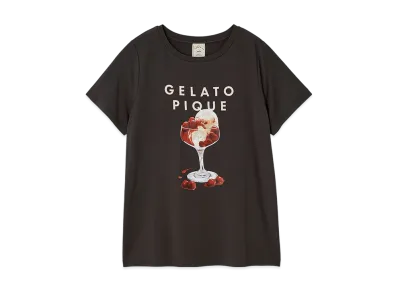 GELATO PIQUE Cool Touch Sensation Cool Rayon Dessert Logo T-Shirt "Charcoal Gray"