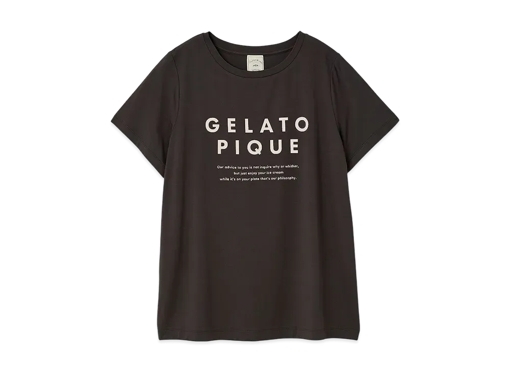 GELATO PIQUE Cool Touch Sensation Cool Rayon Logo T-Shirt "Charcoal Gray"