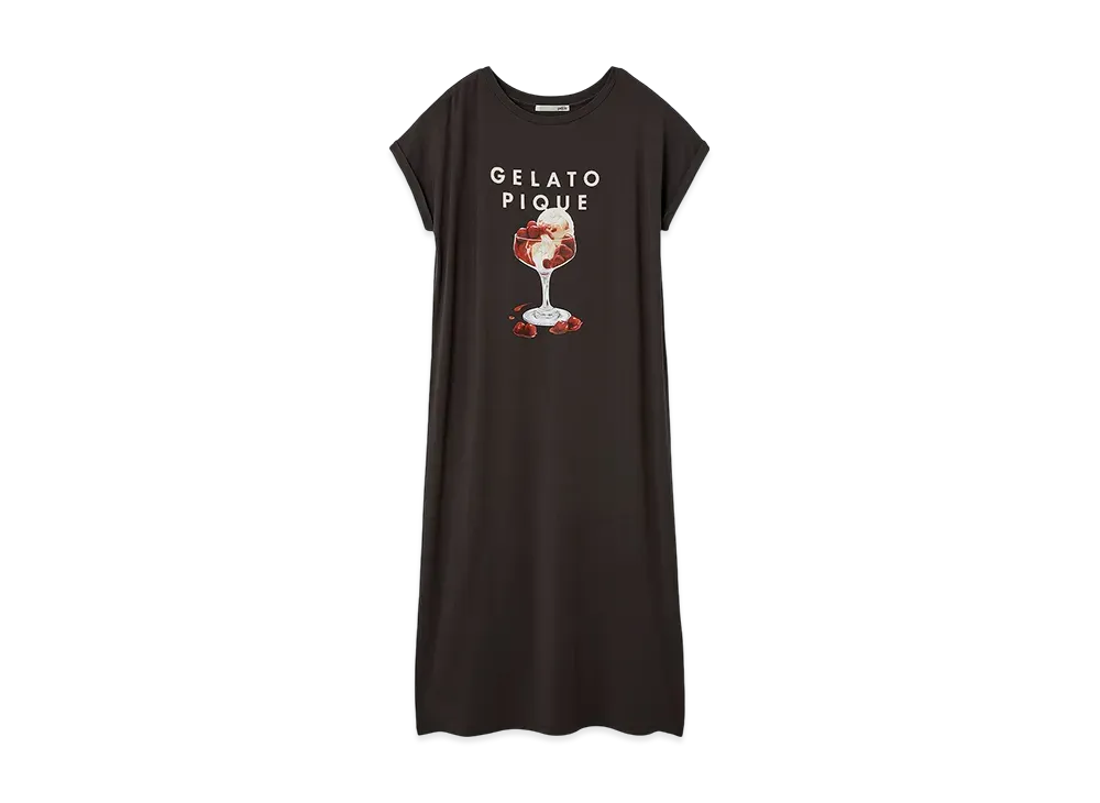 GELATO PIQUE Cool Touch Sensation Cool Rayon Dessert Logo Dress "Charcoal Gray"