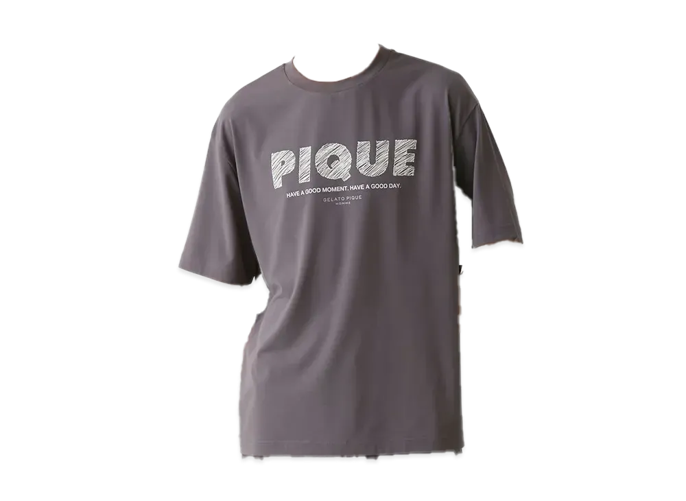 GELATO PIQUE Homme Cool Touch Sensation Function Pique Logo T-Shirt "Dark Gray"