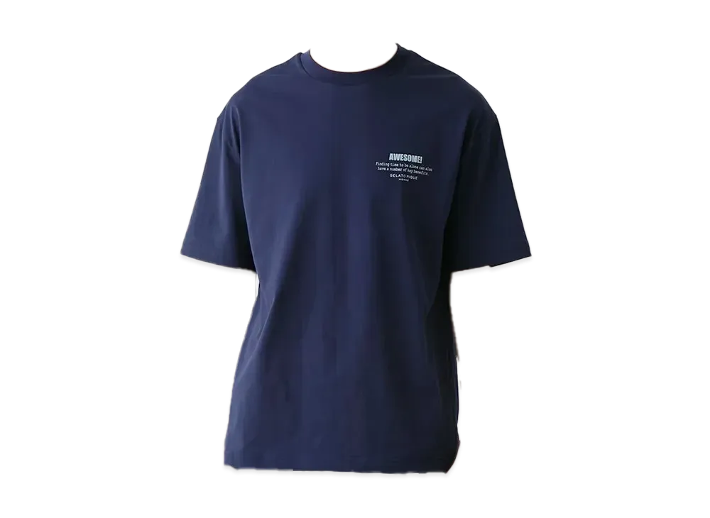 GELATO PIQUE Homme Cool Touch Sensation Supima Cotton Logo T-Shirt "Navy"