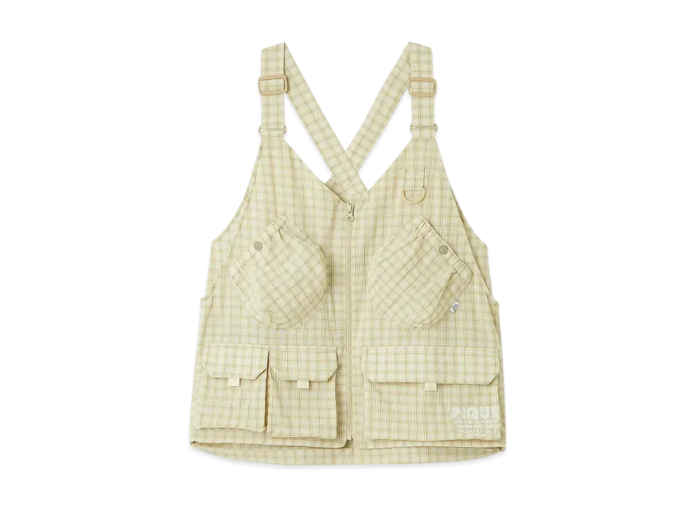 GELATO PIQUE Homme Multi Check Vest "Beige"