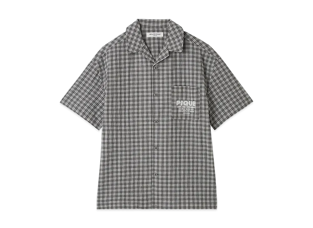 GELATO PIQUE Homme Multi-Check Shirt "Dark Gray"