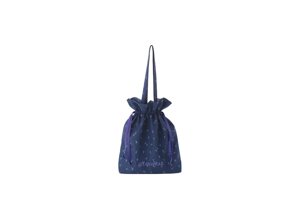 GELATO PIQUE Patterned Drawstring Bag "Navy"