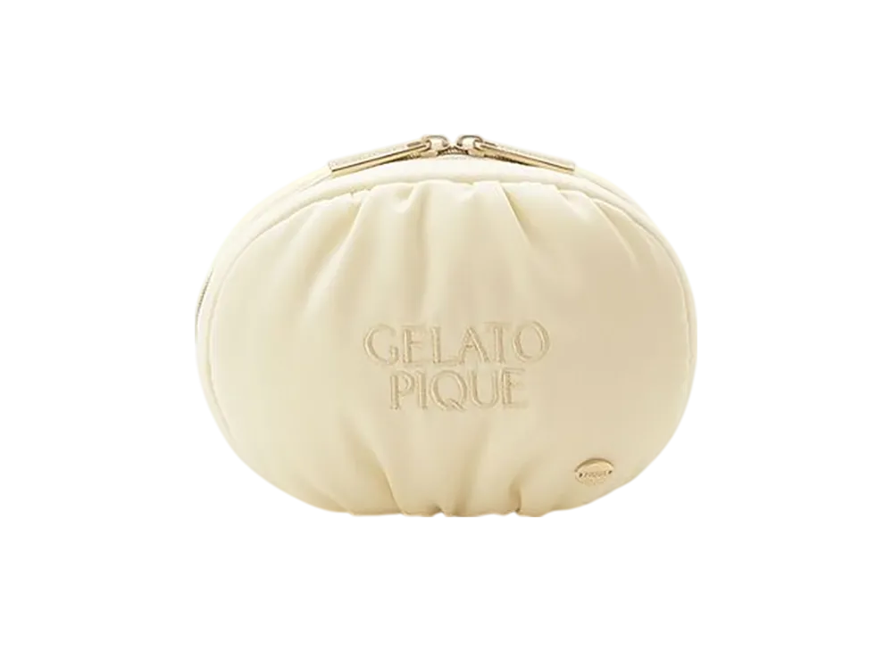 GELATO PIQUE Satin Logo Pouch "Yellow"