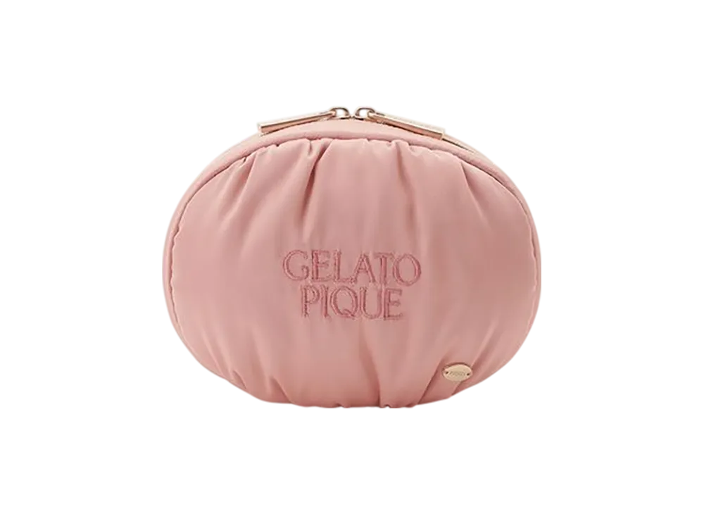 GELATO PIQUE Satin Logo Pouch "Coral"