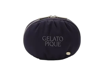 GELATO PIQUE Satin Logo Pouch "Navy"