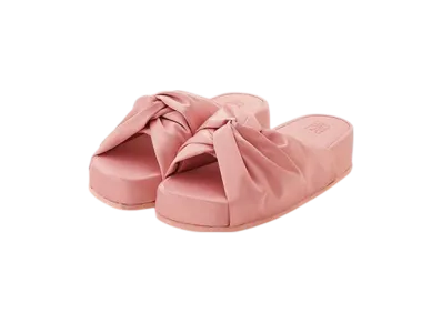 GELATO PIQUE Satin Logo Room Shoes "Coral"