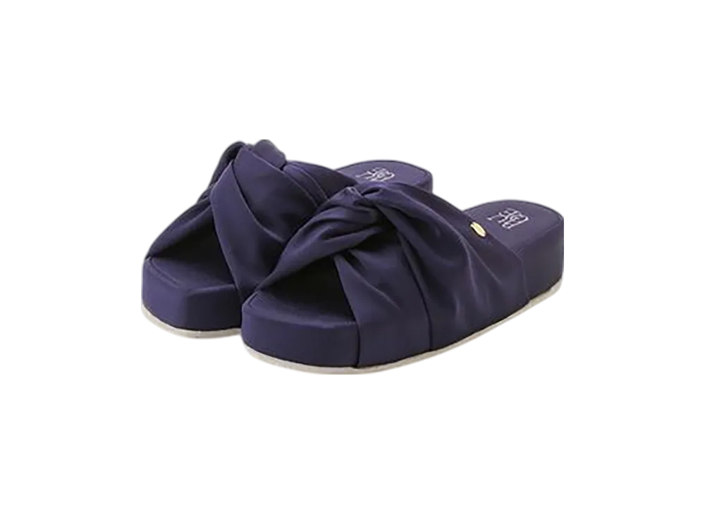 GELATO PIQUE Satin Logo Room Shoes "Navy"