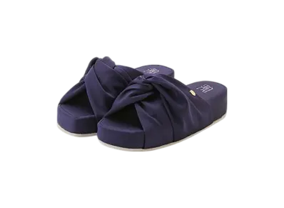 GELATO PIQUE Satin Logo Room Shoes "Navy"