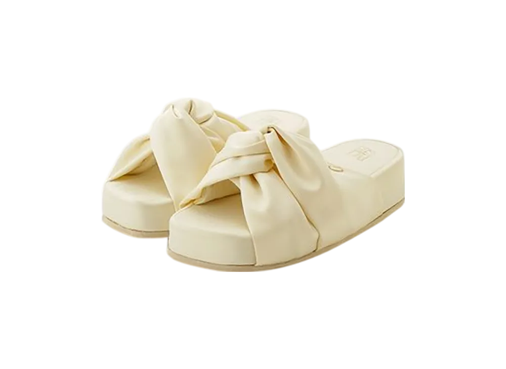 GELATO PIQUE Satin Logo Room Shoes "Yellow"
