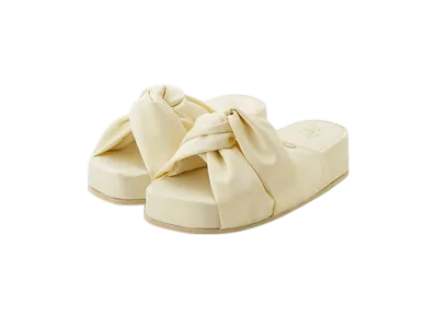 GELATO PIQUE Satin Logo Room Shoes "Yellow"