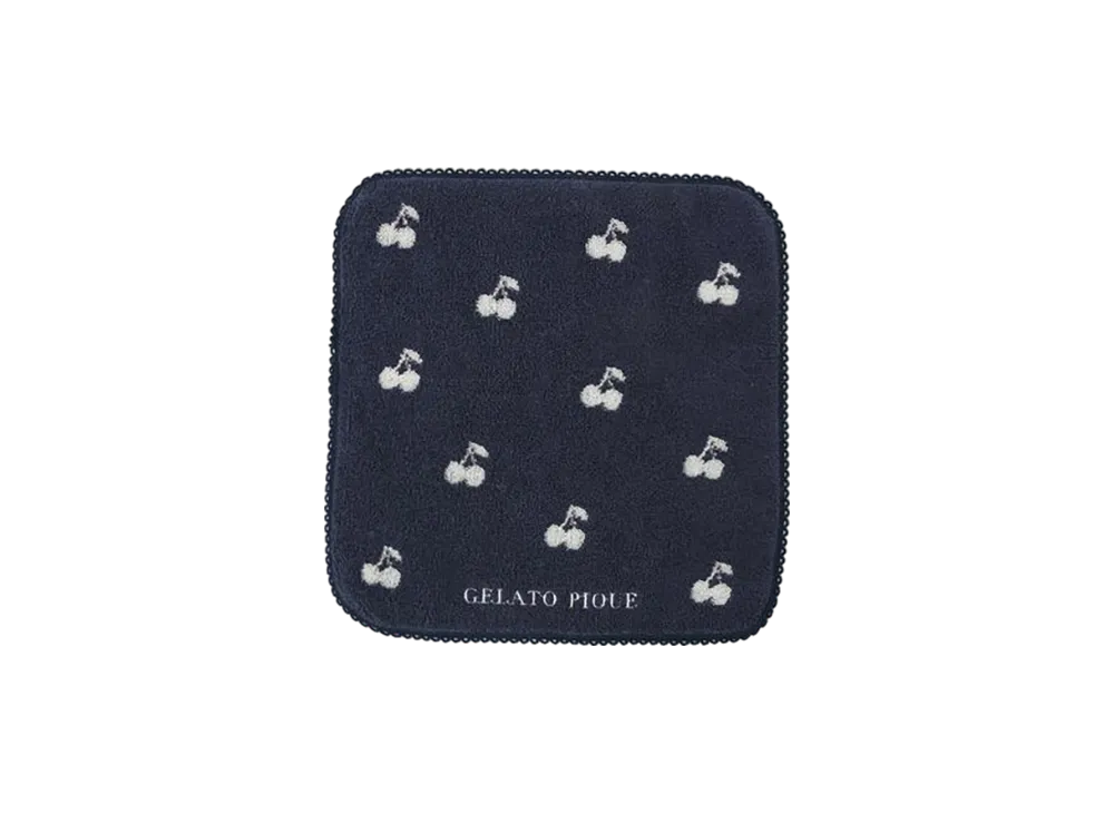 GELATO PIQUE Cherry Hand Towel "Navy"