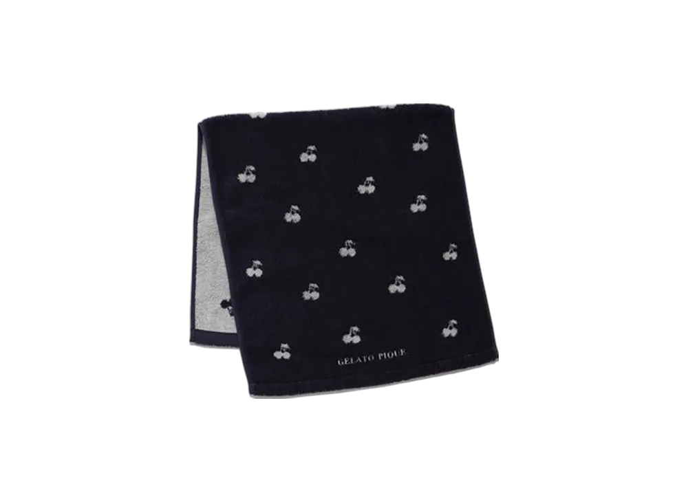 GELATO PIQUE Cherry Face Towel "Navy"