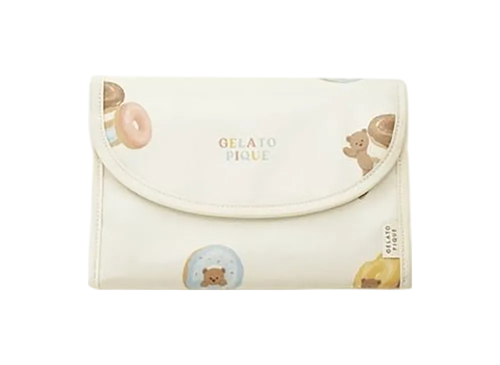 GELATO PIQUE Donut Bear Pattern Mother & Child Notebook Case S "Cream"