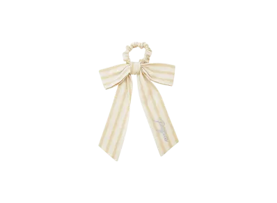GELATO PIQUE Stripe Pattern Ribbon Scrunchie "Yellow"