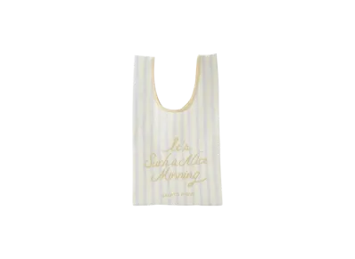 GELATO PIQUE Stripe Pattern Mini Eco Bag "Blue"