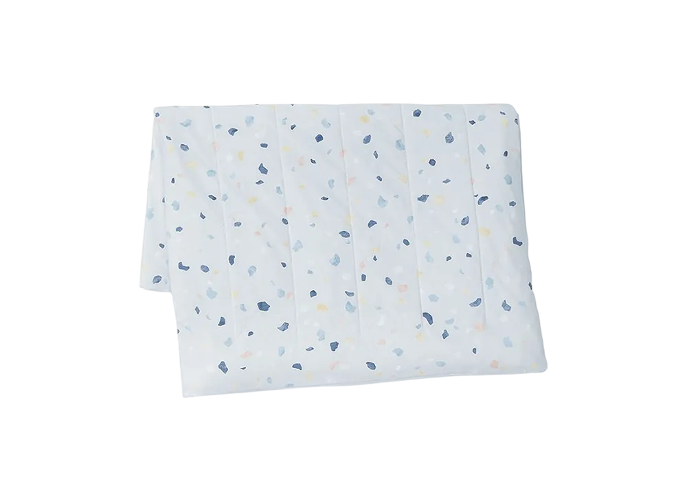 GELATO PIQUE Sleep Terrazzo Pattern Antibacterial Treatment Cool Touch Sensation Soft Reversible Blanket "Blue"