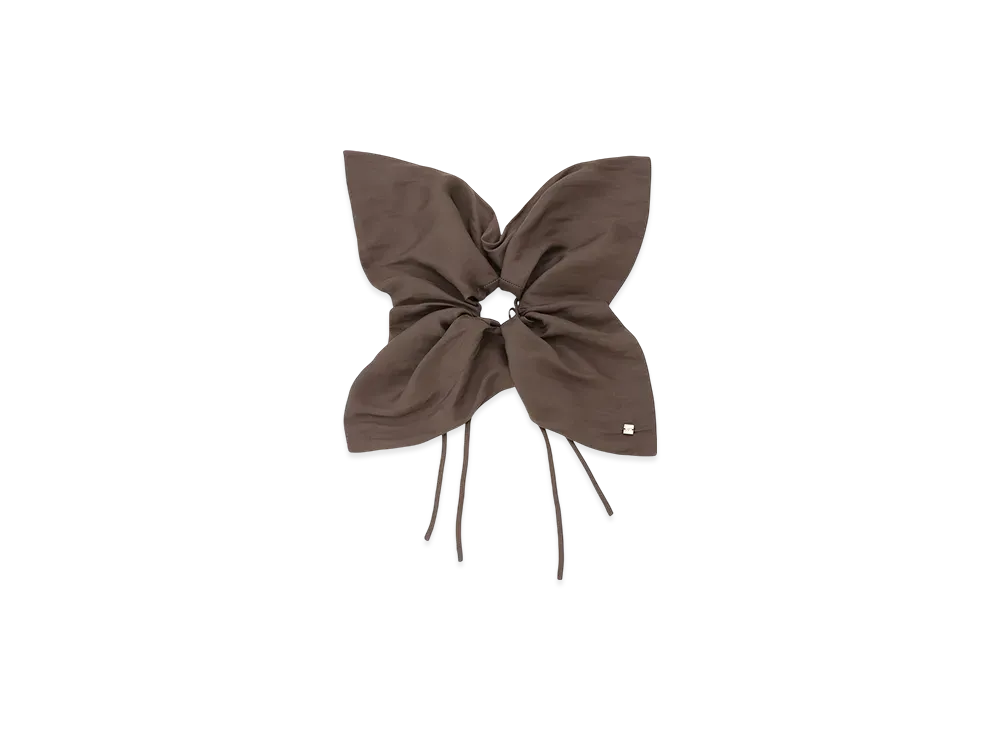 GELATO PIQUE Satin Ribbon Scrunchie "Brown"