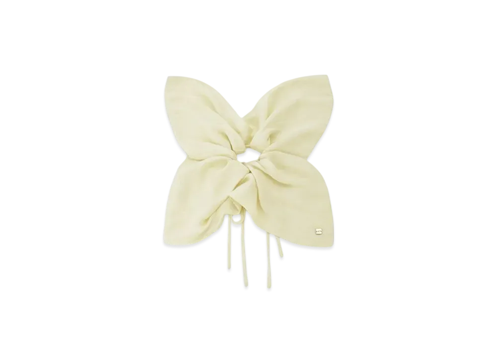GELATO PIQUE Satin Ribbon Scrunchie "Yellow"